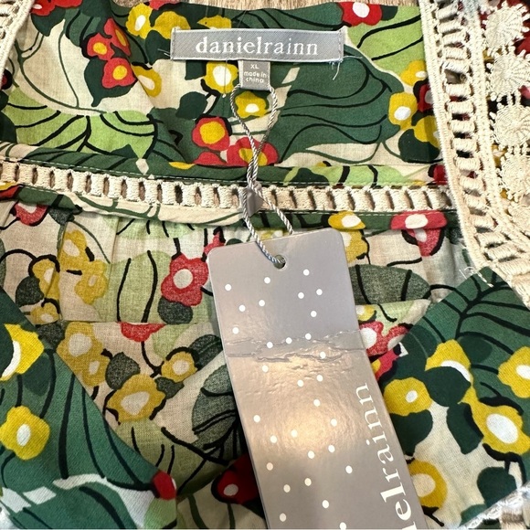 Women’s Daniel Rainn Boho Halter Tope Blouse Floral XL New w/ Tags - Picture 11 of 11